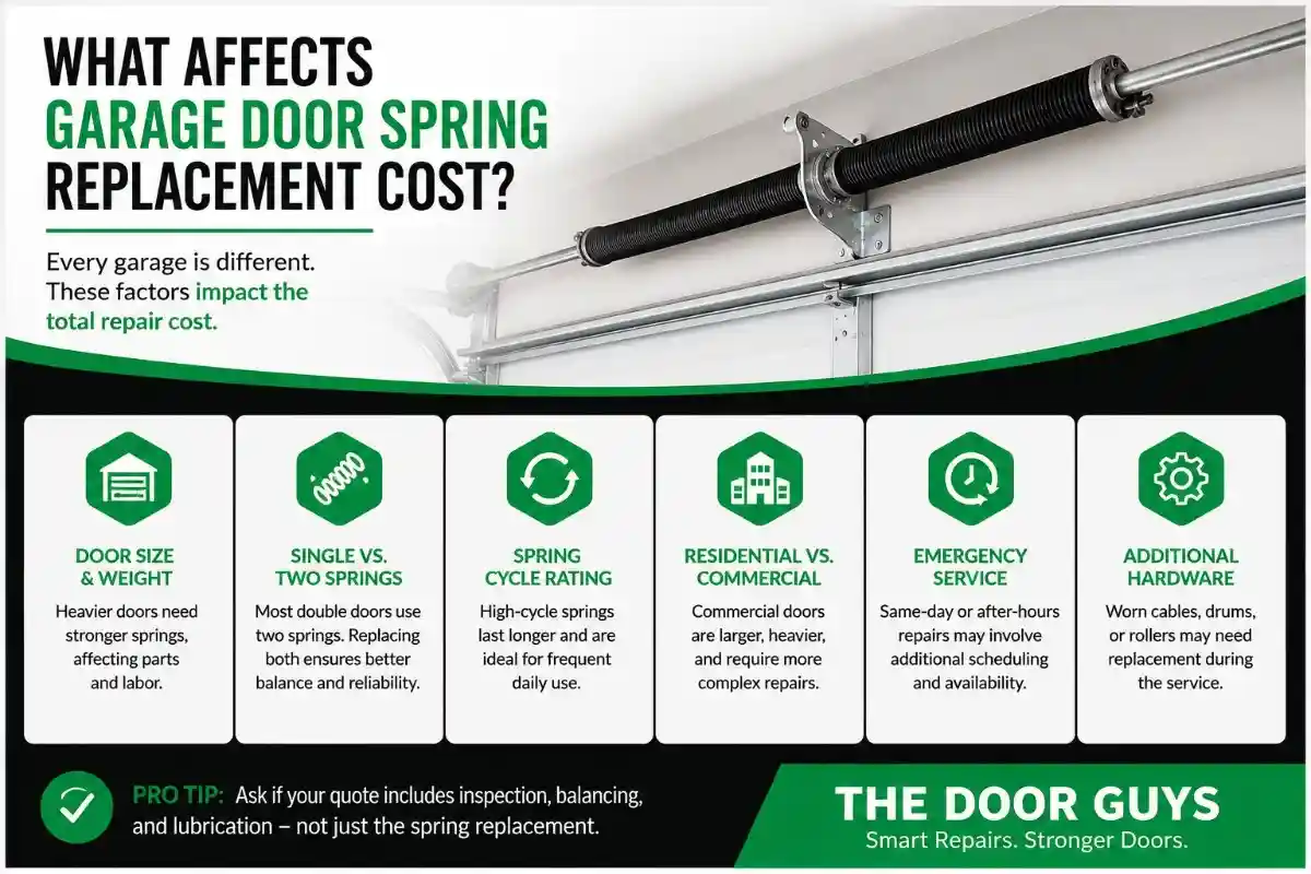 What Actually Affects the Garage Door Spring Replacement Cost | The Door Guys