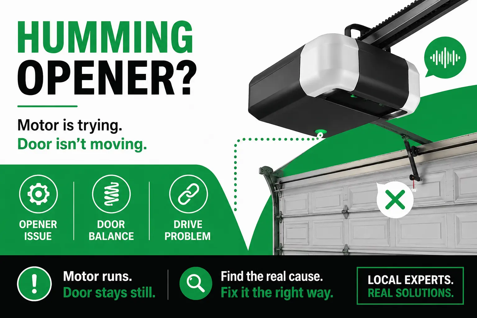 What Does a Humming Garage Door Opener Actually Tell You? | The Door Guys